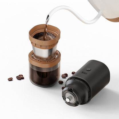 Electric Coffee Grinder: Cafetera Por Goteo y Molino Eléctrico Incorporado (100% Portátil)